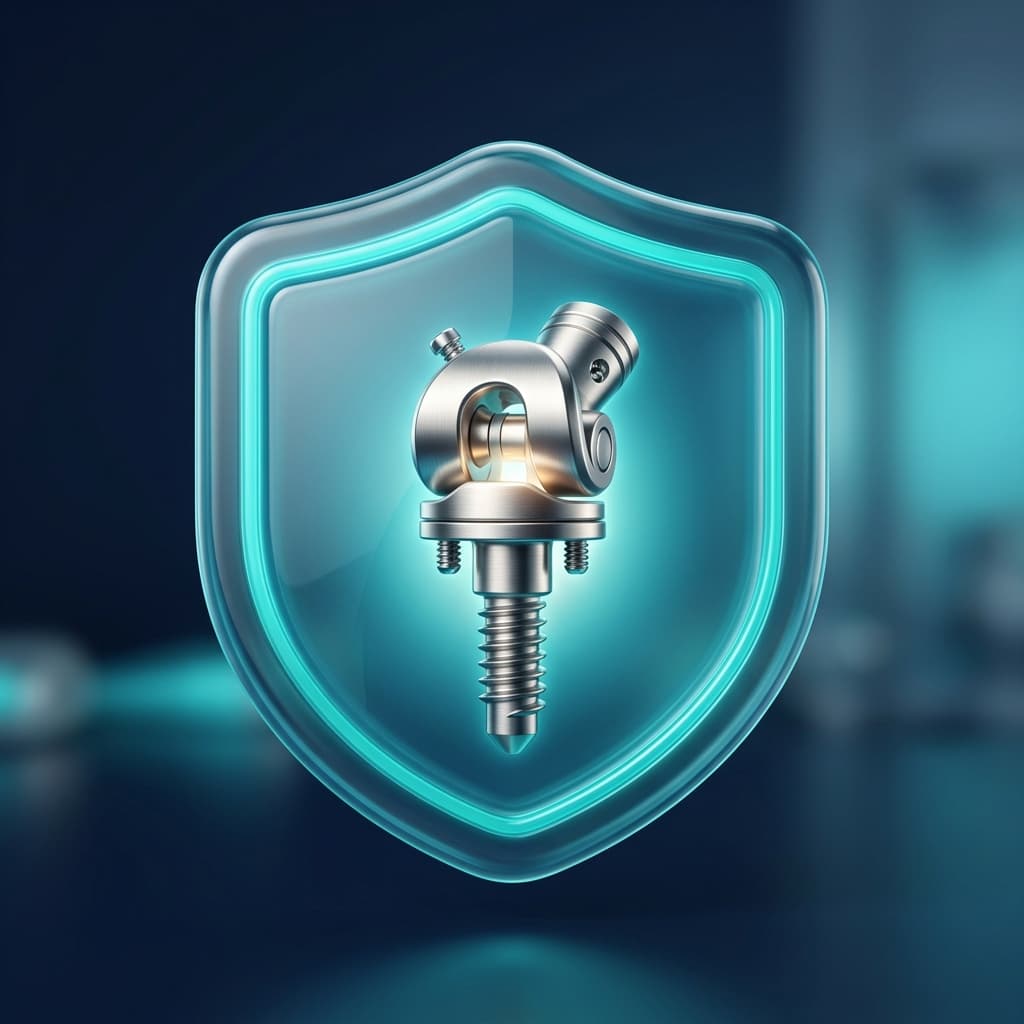 Genuine medical materials & titanium implants badge